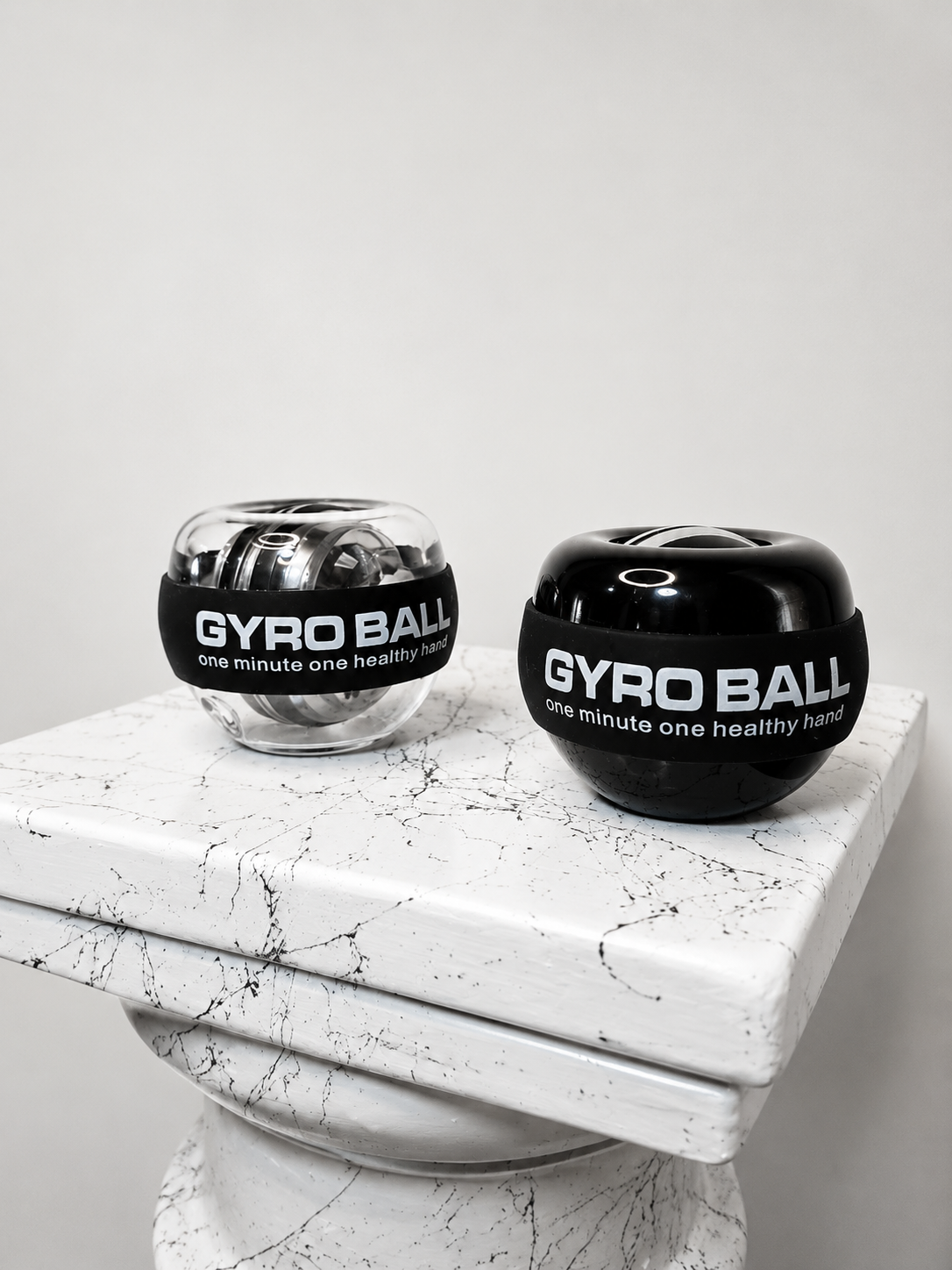 Gyro Ball transparente y negra